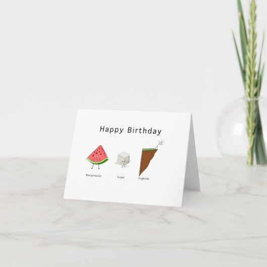 誕生日カード、スイカシュガーハイカード カード (正面)