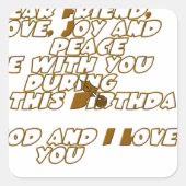 誕生日カード スクエアシール (正面)