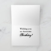 誕生日カード：スケートボードでトリックを行う男 カード (内部)