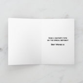 誕生日カード – スーパーヒーロー漫画スプーフ カード (内部)