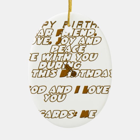 誕生日カード セラミックオーナメント (正面)