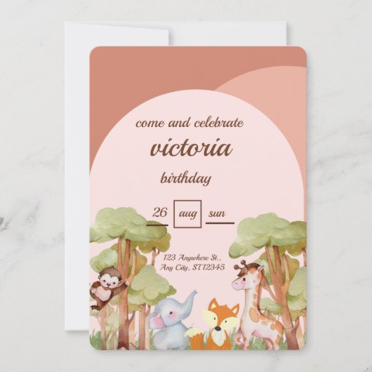 誕生日カード セーブザデート (正面)