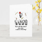 誕生日カード – ドイツ語翻訳 カード (黄色い花)