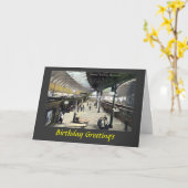 誕生日カード-ニューキャッスルオンタイン駅 カード (黄色い花)