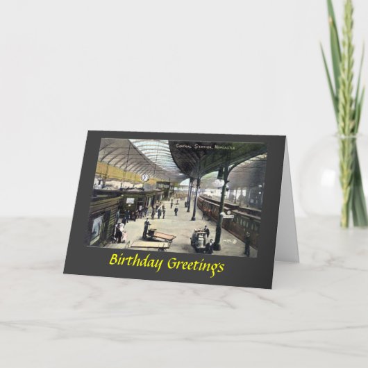 誕生日カード-ニューキャッスルオンタイン駅 カード (正面)