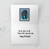 誕生日カード~ニューファンドランド犬ユーモア カード (内部)