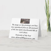 誕生日カード – ニューヨーク市立ち上げRR カード (裏面)