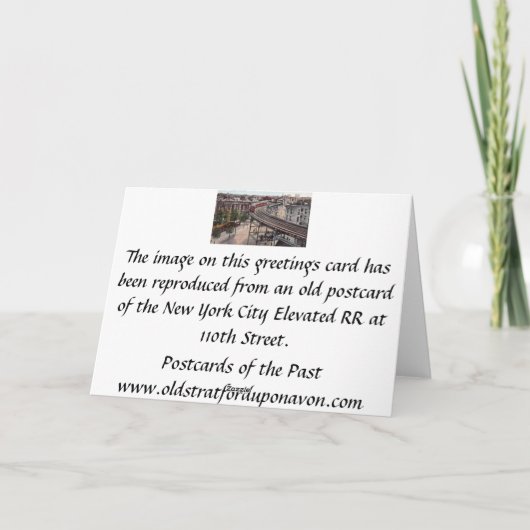 誕生日カード – ニューヨーク市立ち上げRR カード (裏面)