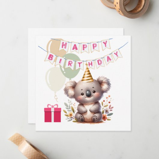 誕生日カード ノートカード (正面/裏面インサイチュ)