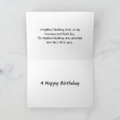 誕生日カード – ハイランド鉄道 カード (内部)