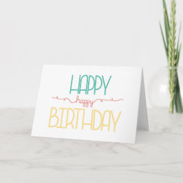 誕生日カード、ハッピーハッピーバースデー、手札 カード