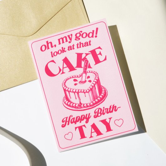 誕生日カード、ハッピーBirthTay、空白の宇宙ケーキ カード