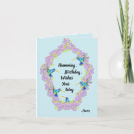 誕生日カード：ハミング鳥の愛 カード