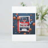 誕生日カード（バスケットボールの背景） (スタンド正面)