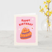 誕生日カード（バルーンとキャンドル付） カード (黄色い花)