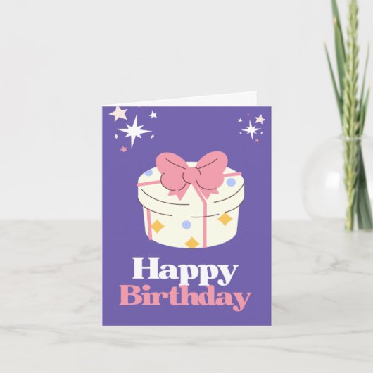 誕生日カード（バルーンとキャンドル付） カード (正面)