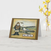 誕生日カード – パイロット カード (黄色い花)