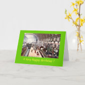 誕生日カード – パディントンステーション，ロンドン カード (黄色い花)