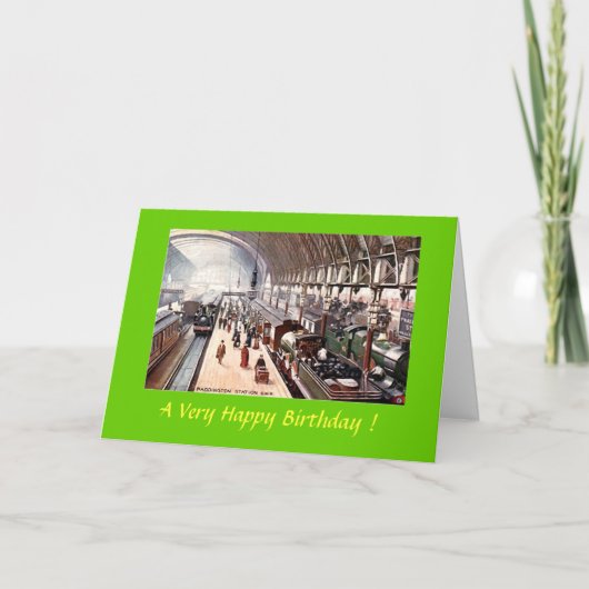 誕生日カード – パディントンステーション，ロンドン カード (正面)