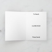 誕生日カード：パートナー・ワイフ夫の彼女 カード (内部)