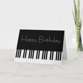 誕生日カード – ピアノキーボード鍵 カード
