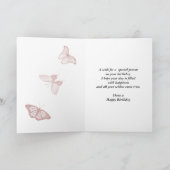 誕生日カード(ピンクデイジー) カード (内部)