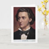 誕生日カード – フレデリックショパン カード (黄色い花)