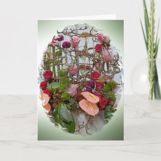 誕生日カード – フローラ配置 カード (正面)