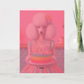 誕生日カード |プードルドッグお誕生日ケーキ7キャンドル カード (裏面)