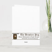 誕生日カード – ベリーダンサーパグ カード (裏面)