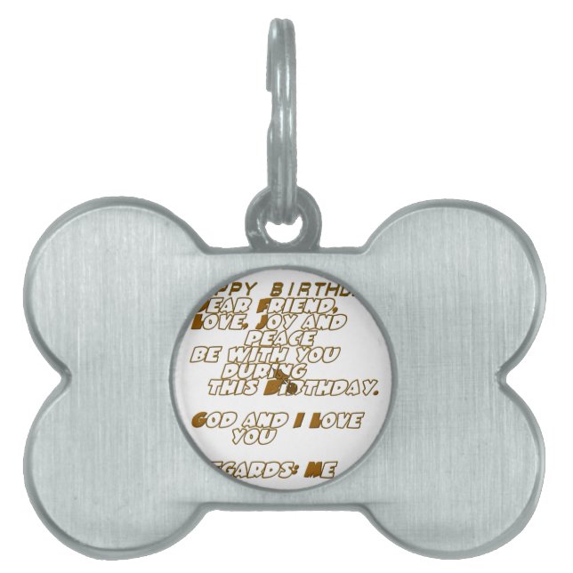 誕生日カード ペットネームタグ (正面)