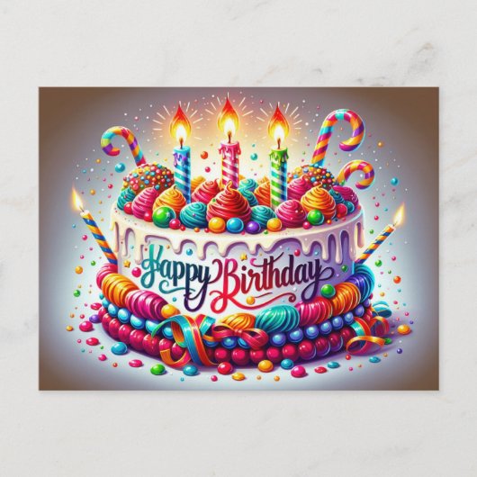 誕生日カード ポストカード (正面)