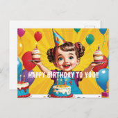 誕生日カード ポストカード (正面/裏面)