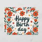 誕生日カード ポストカード (正面/裏面)