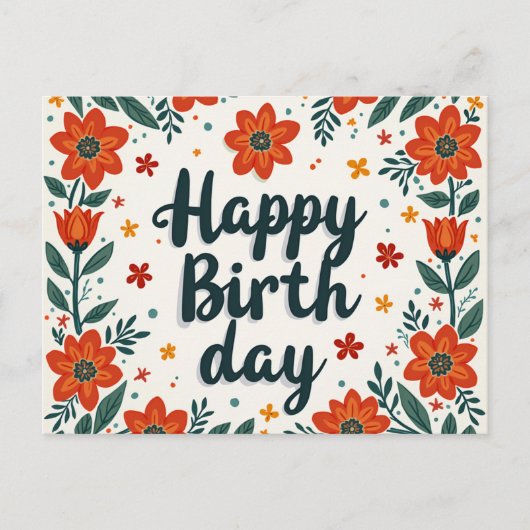 誕生日カード ポストカード (正面)