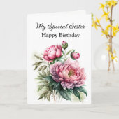 誕生日カード – マイスペシャルシスターカード カード (黄色い花)