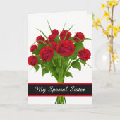 誕生日カード – マイスペシャルシスターカード カード (黄色い花)