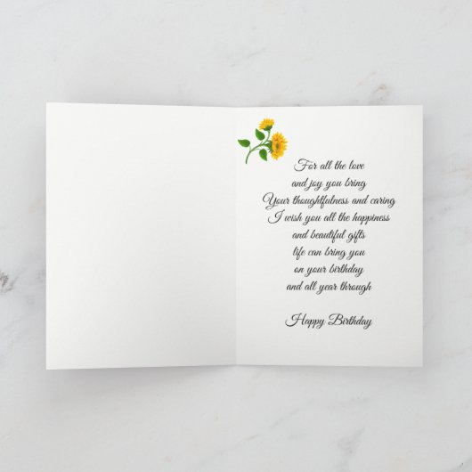 誕生日カード – マイスペシャルシスター カード (内部)