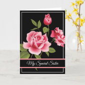 誕生日カード – マイスペシャルシスター カード (黄色い花)