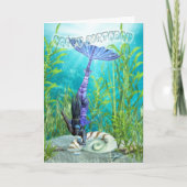 誕生日カード – マーメイド – 水中風景 カード (正面)