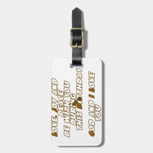 誕生日カード ラゲッジタグ (正面縦)