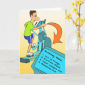 誕生日カード(ランナーランニング用) – トラック カード (黄色い花)