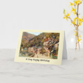 誕生日カード-リンマス、デボン カード (黄色い花)