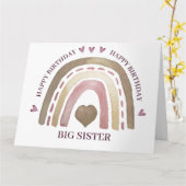 誕生日カード – レインボーハート金ゴールド梅 カード (黄色い花)