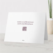 誕生日カード – レインボーハート金ゴールド梅 カード (裏面)