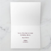 誕生日カード – レインボーハート金ゴールド梅 カード (内部)