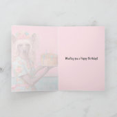 誕生日カード |中国のクリステッド犬の三番目の誕生日 カード (内部)