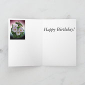 誕生日カード – 冬の花 カード (内部)