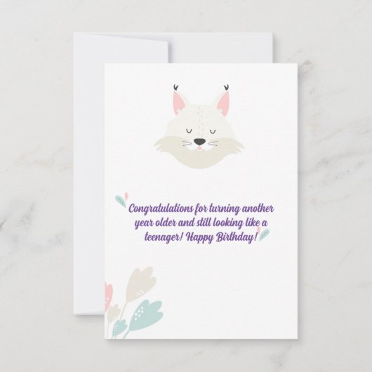 誕生日カード 出欠カード (裏面)