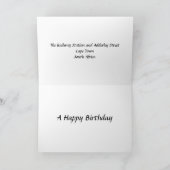 誕生日カード – 南アフリカのケープタウン カード (内部)